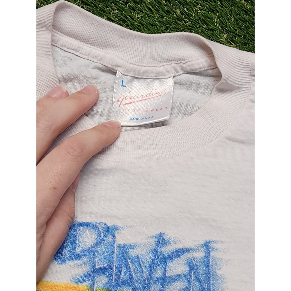 Vintage Grand Haven Michigan T-Shirt Large 80s 90s 1989 White - Picture 4 of 4